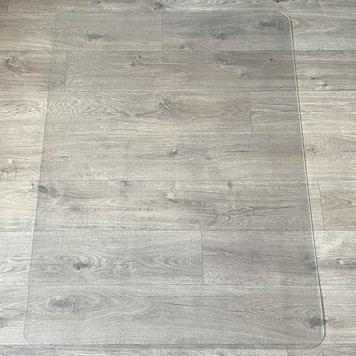 Image of Marvelux 120 x 150cm (47" x 60") Large Enhanced Polymer (Eco) Office Chair Mat for Hard Floors, Transparent Floor Protector, Rectangular Environmentally Friendly Office Desk Floor Mat, Multiple Sizes