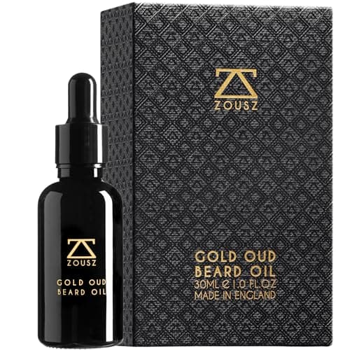Image of ZOUSZ Beard Oil For Men - Gold Oud Hypnotic Scent, Beard Growth & Conditioning With Natural & Organic Essential Oils – Softens & Moisturises, Luxury Men’s Gift – Vegan 30mL