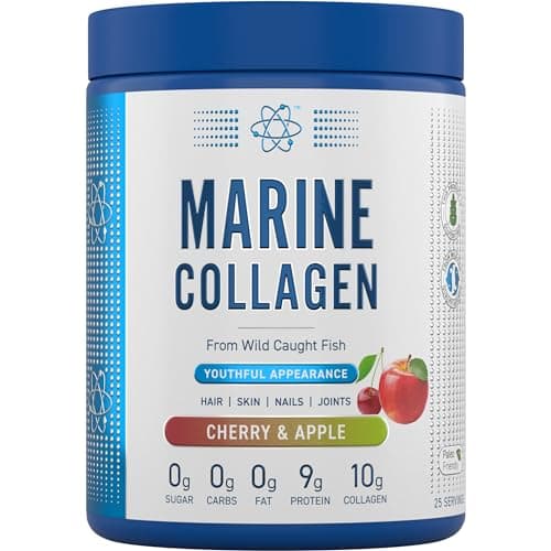 Image of Applied Nutrition Marine Collagen Powder - Hydrolysed Collagen Protein, Healthy Skin, Hair, Nails (Cherry & Apple) (300g - 25 Servings)