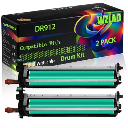 Image of WZLAD DR912 Compatible for Konica Minolta Drum Kit with Chip Bizhub 758 Bizhub 958 Printers, High Yield Value Pack Black Consumables Multi-Pack Remanufactured Compatible (2-Pack Black)