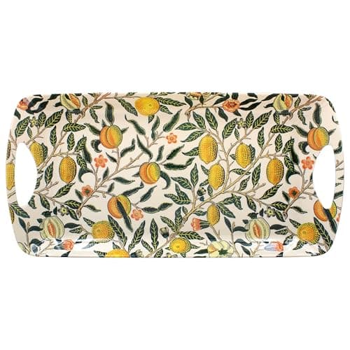 Image of The Leonardo Collection Fruits Tray Medium William Morris For Kitchen & Home | Non Slip Serving Tray For Food | Serving Platter For Lunch & Dinner | Plastic Trays For Tea & Serving Dishes