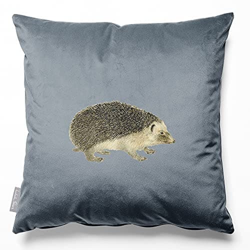 Image of Izabela Peters Filled Cushion With Cover, Eco-Friendly Velvet, 50 cm, Hedgehog - French Grey, for Chair, Sofa, Seat, Large