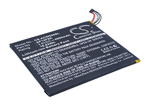 Image of Cameron Sino 4900mAh / 18.62Wh Battery Compatible With Acer Iconia Tab A1-850, Iconia Tab B1-810, Iconia Tab B1-820, Iconia Tab W1-810, and others