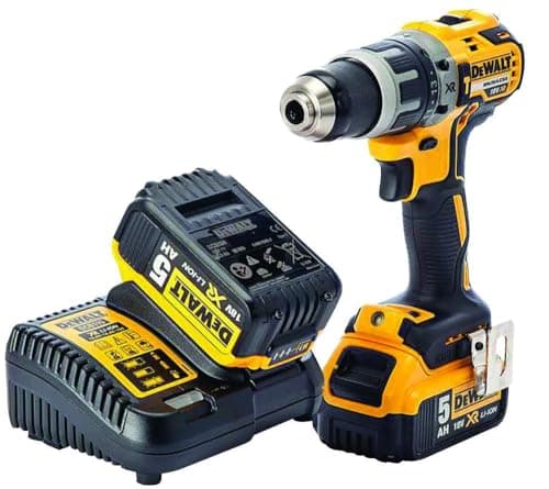 Image of Dewalt DCD796P2-GB 18 V XR Brushless Compact Combi Drill with 2 x 5 A Lithium-Ion Batteries by DEWALT