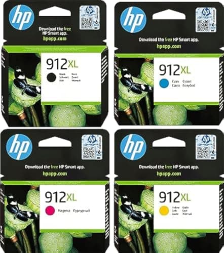 Image of HP 3YP34AE 912XL High Yield Original Ink Cartridge, Black/Cyan/Magenta/Yellow, Multipack