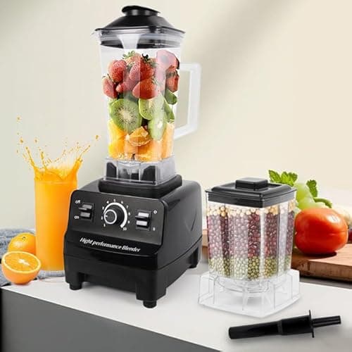 Image of Blendra 2L 4500W Blender Smoothie Maker Food Processor Maker Mixer Spice Coffee Grinder 2 Jugs/Multifunctional soy milk/dry grinder/meat grinder/6 Blades/48000 rpm Speed UK