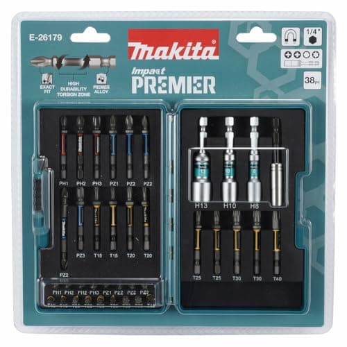 Image of Makita Impact Premier 38 Piece Torsion Bit Set C & E Form