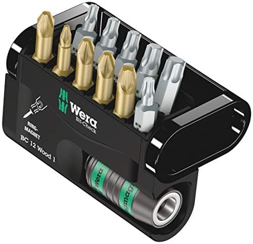 Image of Wera 05057423001 Bit-Check 12 Wood 1 Bit Set (12-Piece)