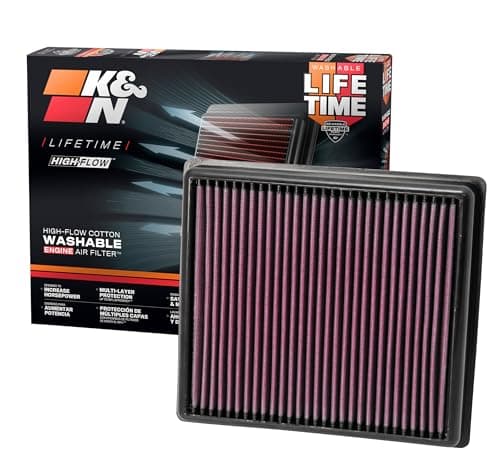 Image of K&N High-Flow Original Lifetime Engine Air Filter: Increase Power: Premium, Washable: Compatible with 2012-2020 BMW: (See Product Description for Select Models), 33-2990