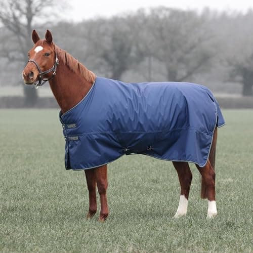 Image of Shires Typhoon Lite Turnout Rug - Navy Blue