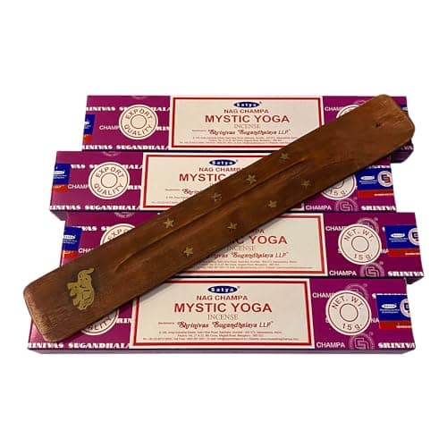 Image of VIE Satya Incense Sticks, 4 Packs x 15g, with Incense Holder, Myrrh