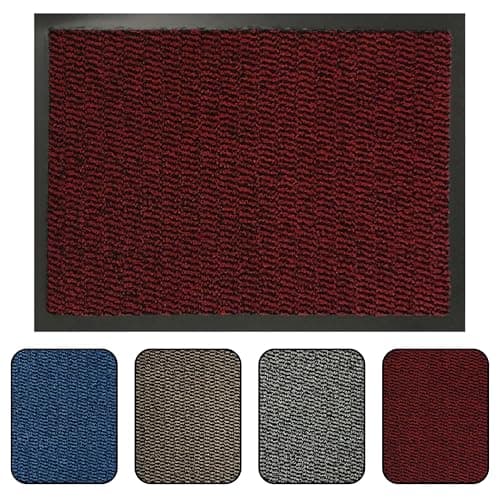 Image of AKADIL Door Mats Indoor Heavy Duty - Small, Medium, Large, Extra Large Kitchen & Hallway Runner, Outdoor & Indoor Door Mats Non Slip Washable Doormat, Entrance Rug (Red, 40 x 60 cm (Rectangular))
