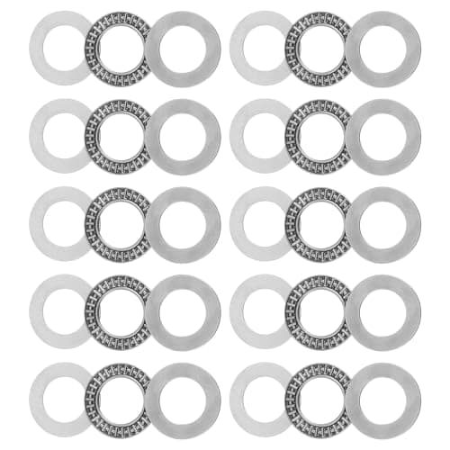 Image of sourcing map AXK2542 Thrust Needle Roller Bearings with Washers 25mm Bore 42mm OD 2mm Thickness 10pcs