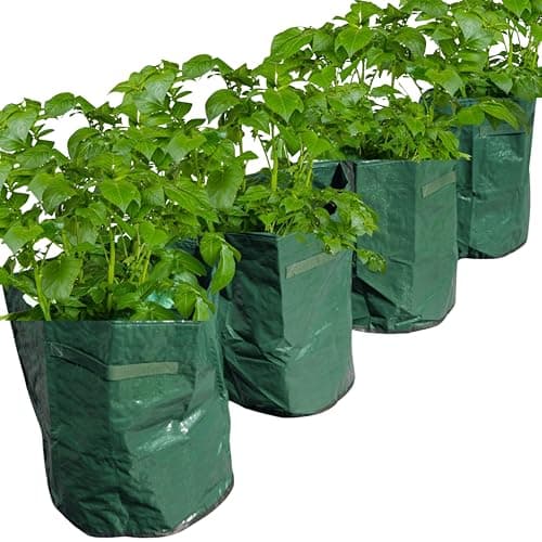 Image of Speedwellstar 4-Pack Potato Vegetable Planter Bags Durable 42L Garden Bags for Growing Reusable, Reinforced, & Waterproof Planters
