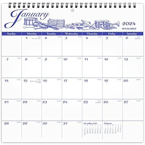 Image of AT-A-GLANCE 2024 Wall Calendar, 12" x 12", Medium, Monthy, Illustrator s Edition (G10001724)