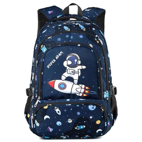 Image of Hyper Adam 35 l Space Blue School Bag School Backpack College Travel Office Multipurpose Backpack Picnic Bag for Boys & Girls, Blue, 35 L, Modern