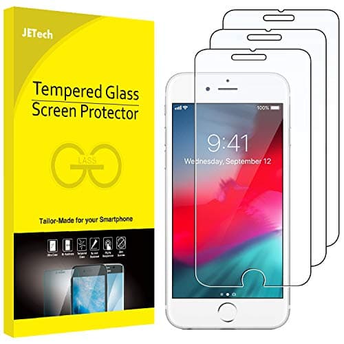 Image of JETech 3-Pack Screen Protector for iPhone 8 Plus / 7 Plus / 6s Plus / 6 Plus, Tempered Glass Film