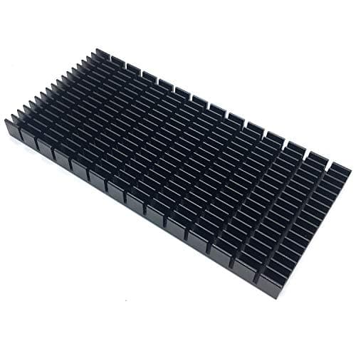 Image of Aluminum Heat Sink Heatsink Module Cooler Fin Heat Radiator Board Cooling for Amplifier Transistor Semiconductor Devices black Tone 150mm (L) x 70mm (W) x10mm (H)