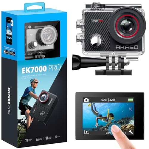 Image of AKASO EK7000 Pro 4K Action Camera - Touch Screen EIS Adjustable View Angle 40m Waterproof Underwater Camera Remote Control Helmet Camera with Accessories Kit
