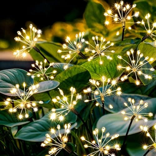Image of Redefun Solar Garden Lights 2 Pack 160 LED Solar Firework Lights, 8 Modes Garden Light SolarPowered Waterproof Swaying Firefly Light for Outdoor Patio Pathway Decor, Gardening Gifts for Women
