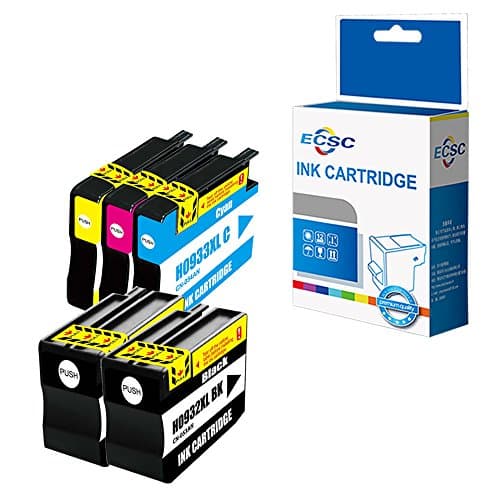 Image of ECSC Compatible Ink Cartridge Replacement for HP Officejet 6100 6600 6700 7110 7510 7610 7612 932XL/933XL (Black,Cyan,Magenta,Yellow, 5-Pack)