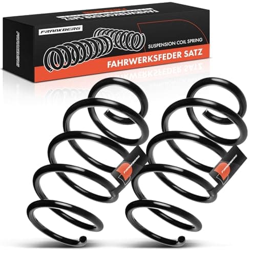 Image of Frankberg 2x Coil Spring Front axle Compatible with M.u.l.t.i.v.a.n V 2003-2015 Transporter V 2003-2015 Replace# 7E0411105B