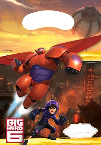 Image of Disney Unique Party 72040 Big Hero 6 Party Bags, Pack of 6