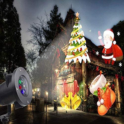 Image of TEDD Christmas Projector Lamp Xmas Santa Claus Landscape Waterproof Led Stage Spotlight Lights Moving Lighting Indoor Outdoor for Xmas Gifts Party Garden House Home Patio Wall Decorations
