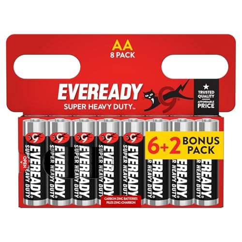 Image of Eveready Super Heavy Duty AA Battery, 8 Pack
