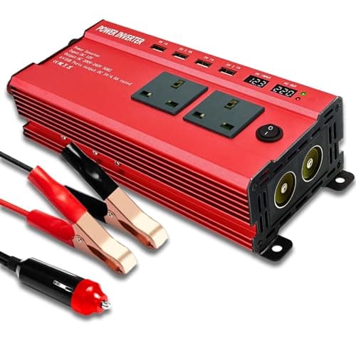 Image of Lizbn 500W/1500W(Peak) Power Inverter DC 12V to 240V AC Car Converter with 3.0A 4 USB Ports 2 AC Sockets Dual Car Charger Adapter With 2 LED Display for Home Truck Outdoor RV Camping