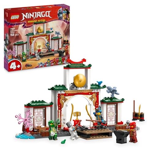 Image of LEGO NINJAGO Ninja Spinjitzu Temple - Toy Playset with 4 Minifigures & a Dragon Figure, Building Set Incluse a Treehouse and Weapon Accessories - Birthday Gift for 4+ Year Old Boys & Girls 71831