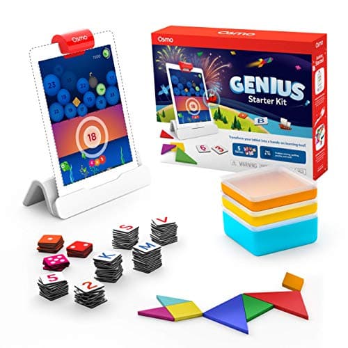 Image of Osmo - Genius Starter Kit for iPad - 5 Educational Learning Games - Ages 6-10 - Math, Spelling, Creativity & More - STEM Toy (Osmo iPad Base Included)