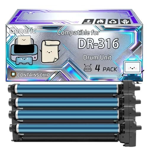 Image of DR-316 Drum Unit Compatible for Konica Minolta Bizhub 300 i 301 i 360 ii 361 i Printers, With Chip, 80000 Pages, Vibrant Colours (4 Pack Black)
