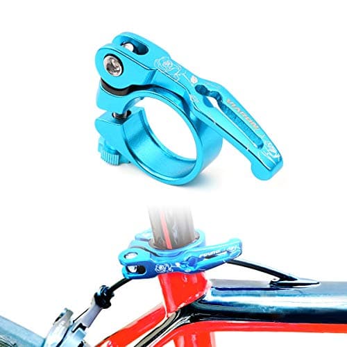 Image of Lohas Select Aluminum Alloy Bicycle Quick Release SeatPost Clamp 34.9mm 31.8mm MTB Bike Road Bike Casual Bike Seatpost Clamp (Blue, 1.37in（34.9mm）)