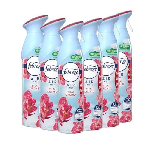 Image of Febreze Air Freshener Spray, Thai Orchid, 300ml, Pack of 6