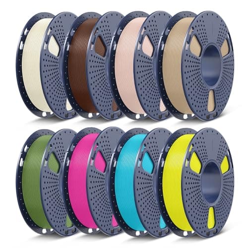 Image of SUNLU PLA Plus Filament Bundle, Mini Spool PLA+ Filament 1.75mm, 0.25kg Each Spool, Total 2kg, 8 Packs Individually Packed, Bone White+Beige+Oak+Coffee Brown+Olive Green+Magenta+Cyan+Yellow