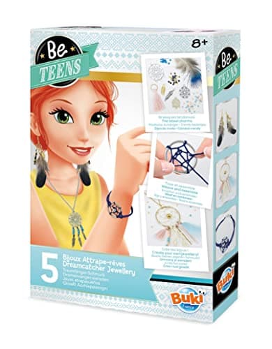 Image of Buki France Be Teens Dreamcatcher Jewellery Making Gift Set. Create Bracelets, Necklaces & Earrings with Instructions & Accessories. Arts & Crafts Present for Kids. Suitable for Boys & Girls 8+