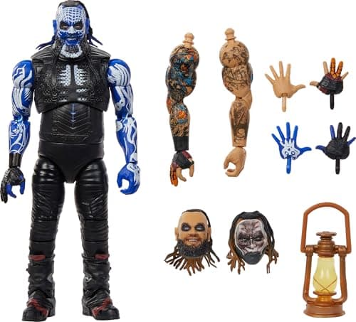 Image of Mattel WWE Ultimate Edition Action Figure & Accessories, 6-inch Bray Wyatt Collectible Set, Swappable Heads & Hands, 30 Articulation Points