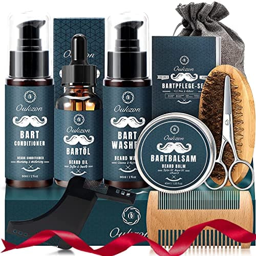Image of Beard Grooming Kit for Men, 10 in 1 Fathers Day Gifts Set, Dad Gifts Beard Care w/Beard Oil, Shampoo, Conditioner, Birthday Valentines Secret Santa Stocking Fillers Christmas Gifts for Men Him Dad