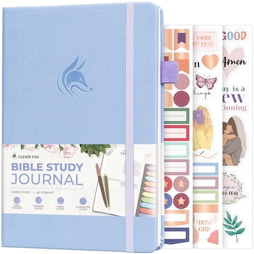 Image of Clever Fox Bible Study Journal – Church Notes Notebook – Note Taking & Journaling Kit – Faith Based Religious Gifts & Accessories (Periwinkle)