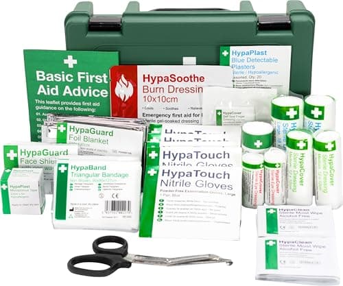 Image of Safety First Aid Group K3170SM Economy Catering Kitchen First Aid Kit, Small Fully-Stocked 1-10 Persons British Standard