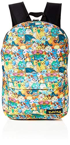 Image of Bioworld BIO-BP060805POK Pokemon All-over Characters Print Backpack Casual Daypack, Multicolour, 45 cm, 15 Litres