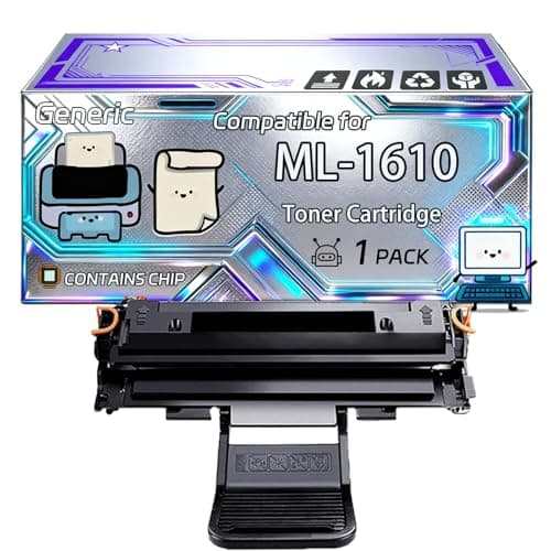 Image of ML-1610 Toner Cartridge Compatible for Samsung ML-1620 ML-2015 SCX-4321F ML-1625 ML-2020 ML-2510 ML-2010 Printers, With Chip, 2000 Pages, Vibrant Colours (1 Pack Black)