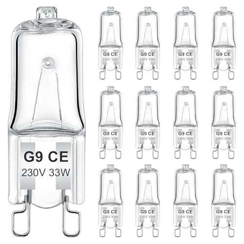 Image of AUZOSL G9 Halogen Bulbs 33W - Bright Light Bulbs (Pack of 12) - Energy Efficient Replacement for 33W Bulb - Long-Lasting Lighting Solution