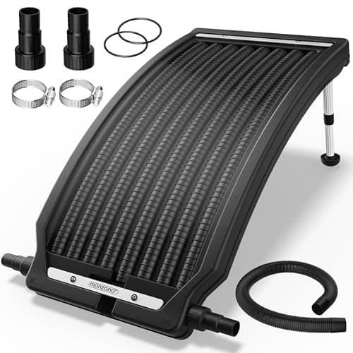 Image of Monzana® Solar Above Ground Pool Heater | Pool Heater For Heating Water | Solar Heaters For Pools 112x55x14cm 10000L/h | Height Adjustable | 32/38mm Connection Adapter | UV-Resistant HDPE