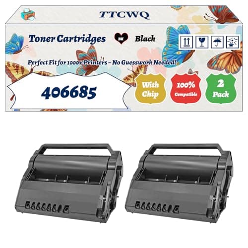 Image of TTCWQ Compatible for Ricoh 406685 Toner Cartridges Work for Ricoh SP5200S SP5210SF SP5210SR Printers, with Chip, High Yield 35000 Pages, High-Definition Printing (2-Pack Black)