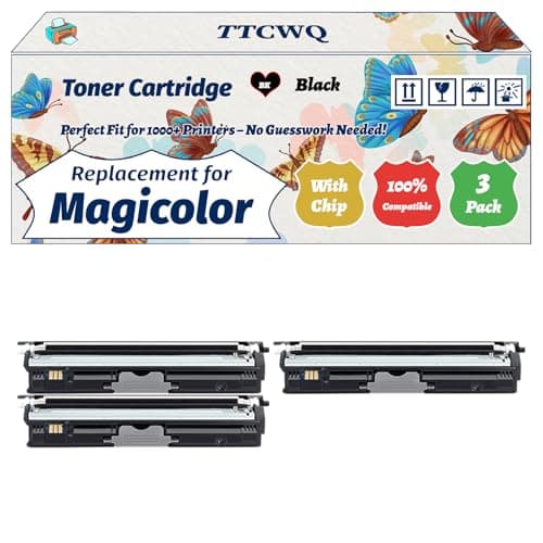 Image of TTCWQ Compatible for Konica Minolta Magicolor 2400W Toner Cartridge Work for Konica Minolta Magicolor 2400DL 2400W 2430 2430DL 2450 2480 2490MF Printers (3 Pack Black)