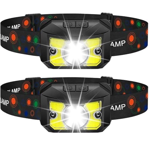 Image of 2 Pack Head Torch Rechargeable, Super Bright Headlamp LED Headlight with 8 Light Modes,Waterproof,Long Battery Life Lightweight Camping Essentials for Camping,Outdoors,Emergency,Running,Hiking