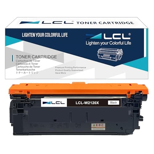 Image of LCL 212X WITH CHIP Toner Cartridge Replacement for HP 212A 212X W2120A W2120X for HP color laserjet enterprise M554 M554dn M555dn M555x MFP M578 M578f M578dn M578c M578z Printer (1 Black)
