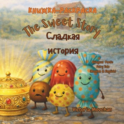 Image of The Sweet Story - Сладкая история. The Candy Contest that Changed Everything. Раскраска.: A Heartwarming Fairy Tale About Candies - Color the Story